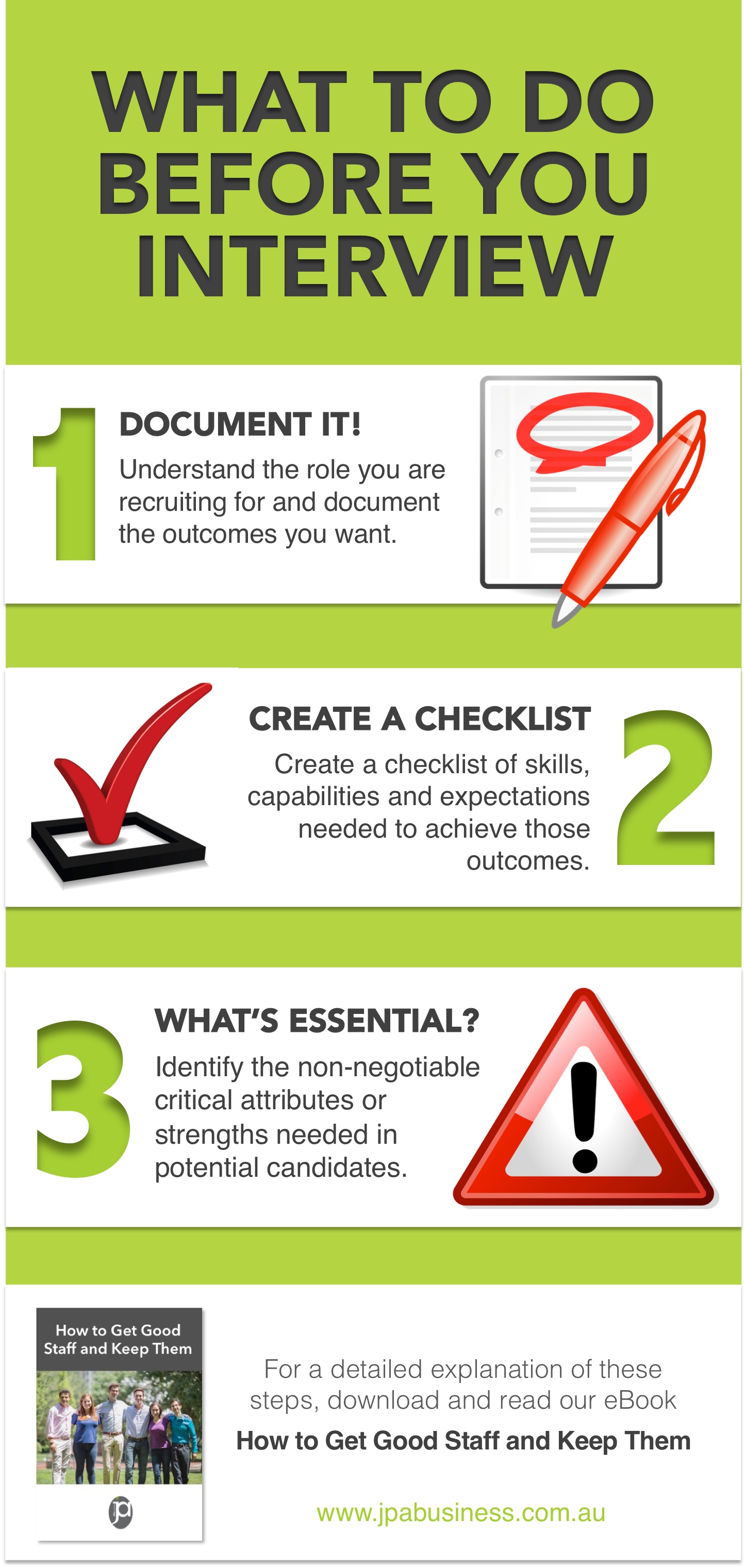 Hiring Staff What To Do Before You Interview Infographic